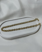 Kalın Halka Zincir Altın Renk Çelik Kolye