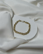 Royal Chain Gold Çelik Bileklik – Güçlü ve Zamansız Halka Tasarım