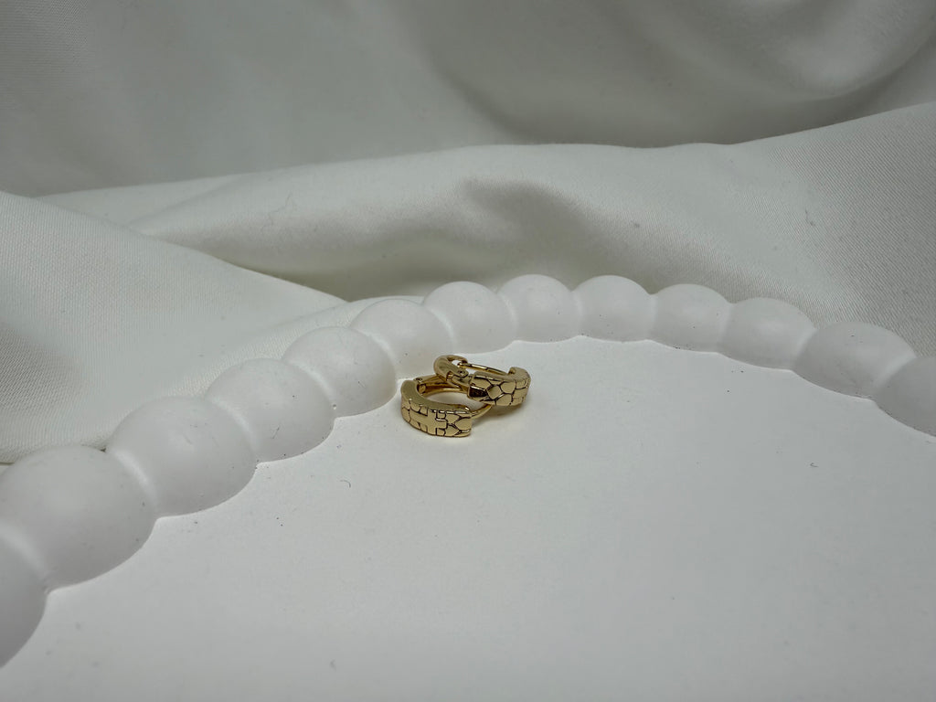 Desenli Çelik Halka Küpe XP