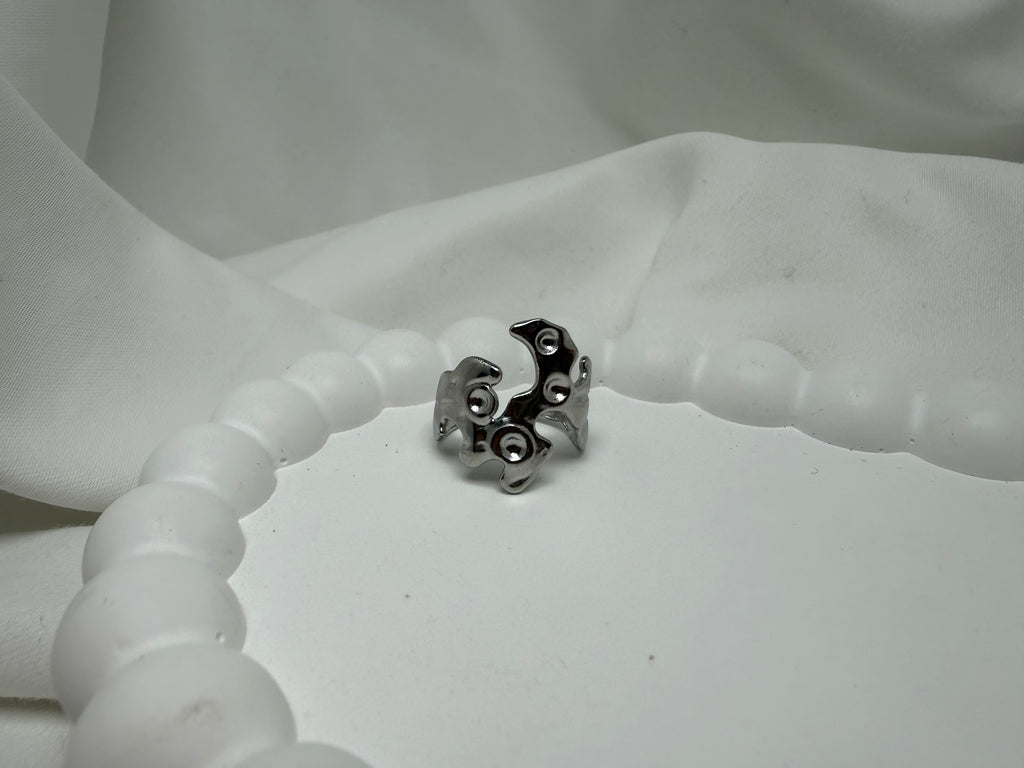 Tasarım Desenli Şık Çelik Yüzük