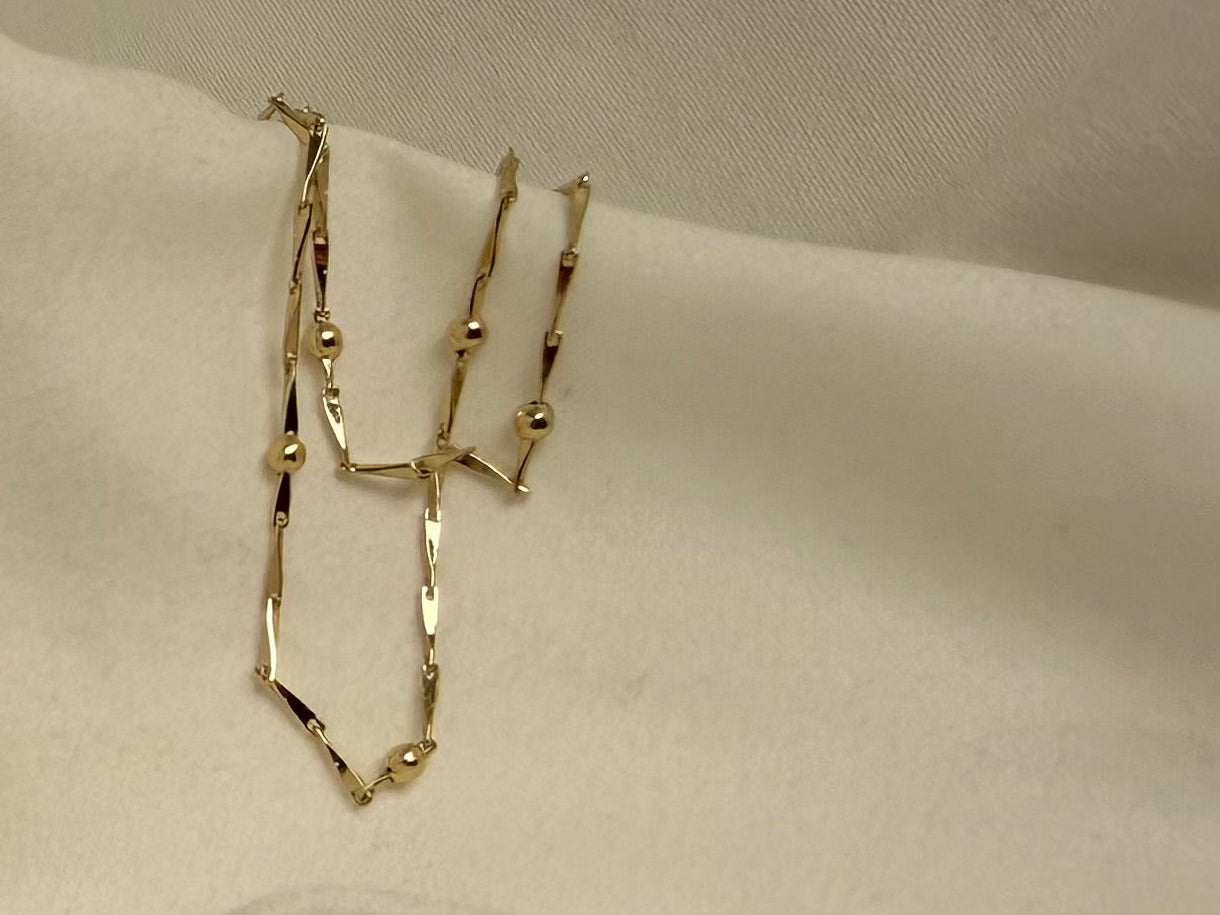 Çubuklu Boncuk Çelik Zincir Bar & Bead Stainless Steel Chain