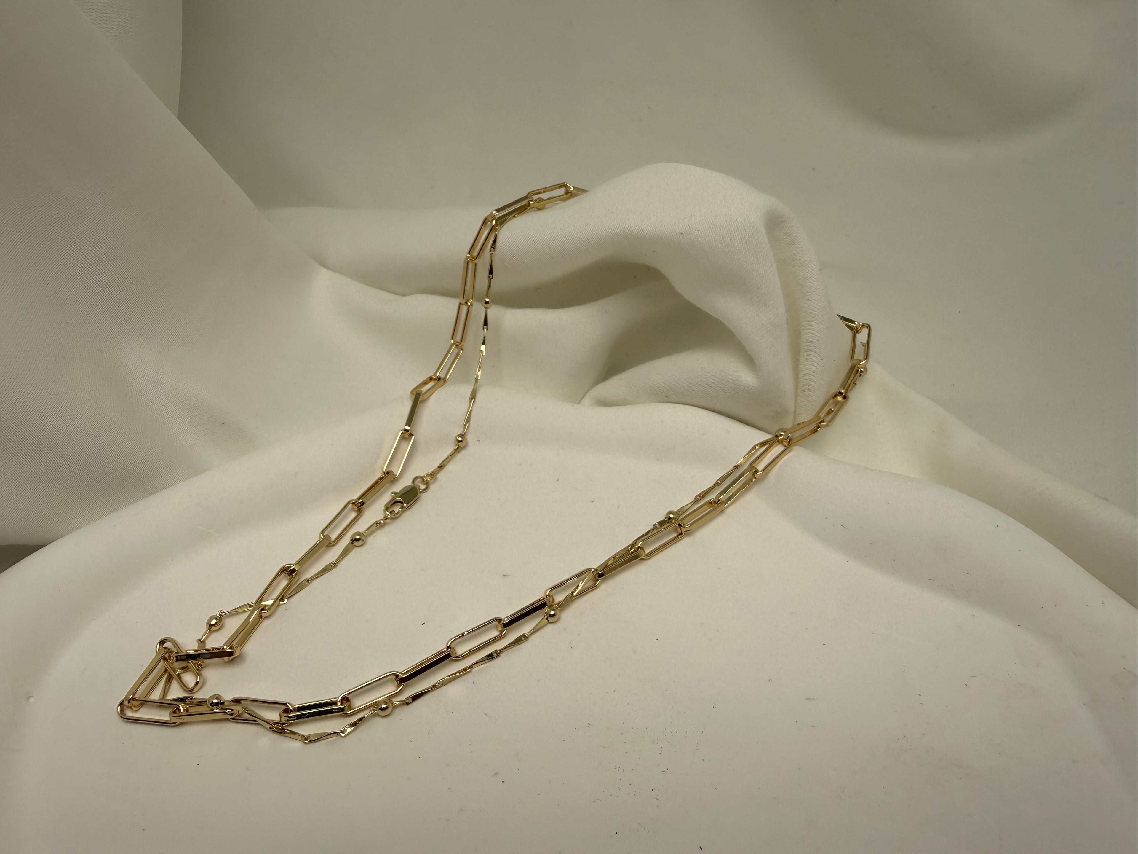 Çubuklu Boncuk Çelik Zincir Bar & Bead Stainless Steel Chain