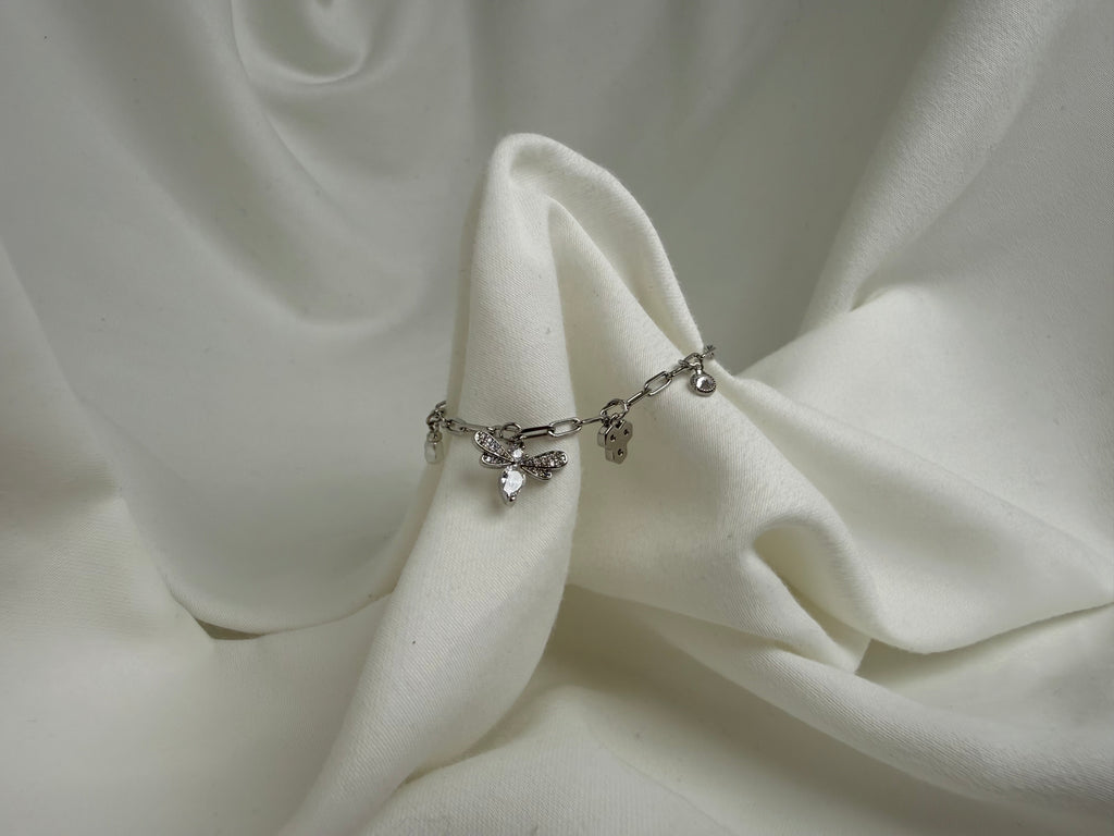 Arı Kovan Bal Charmlı Çelik Bileklik