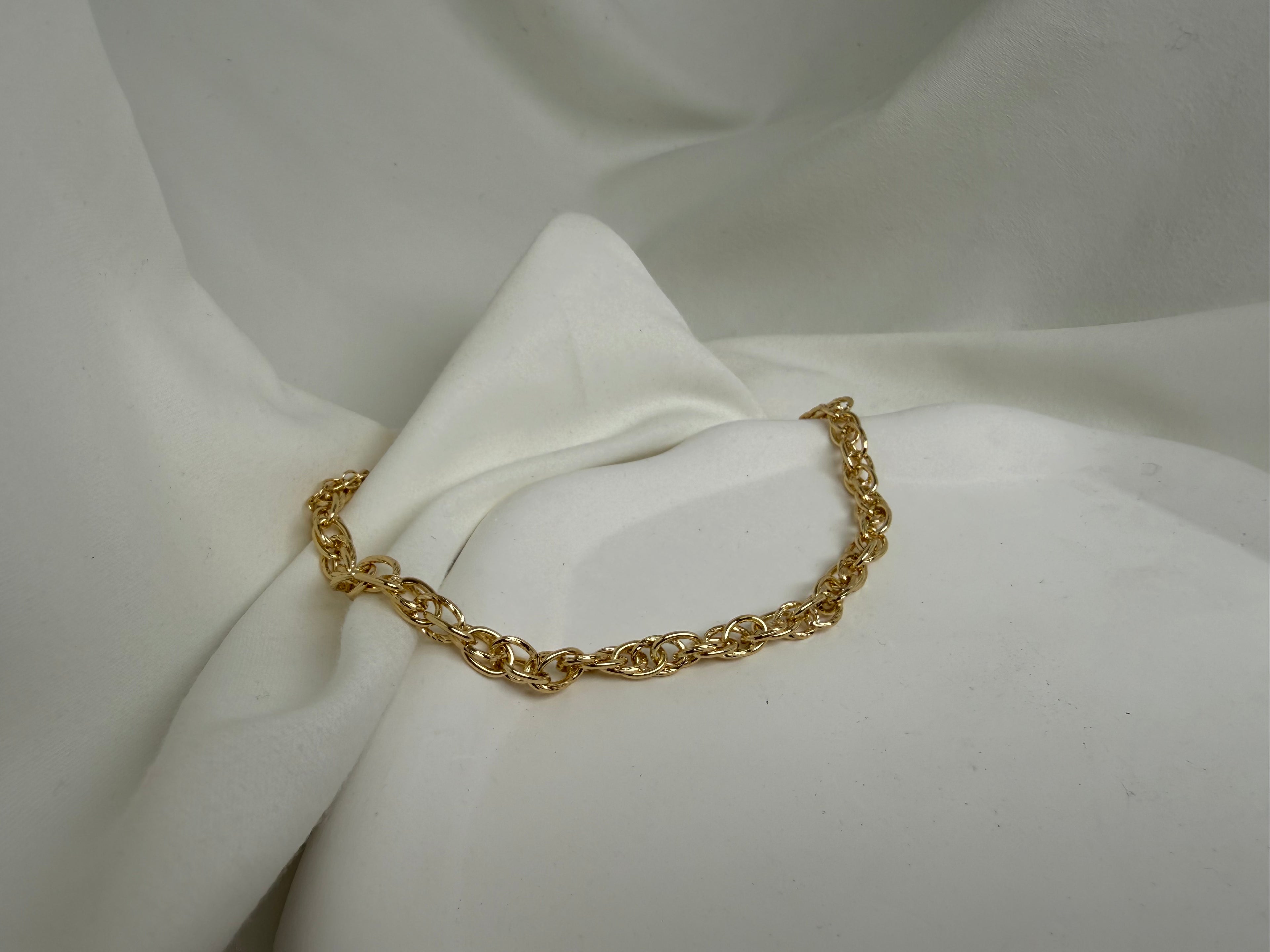 Kalın Üçlü Sıra Çelik Zincir Kolye