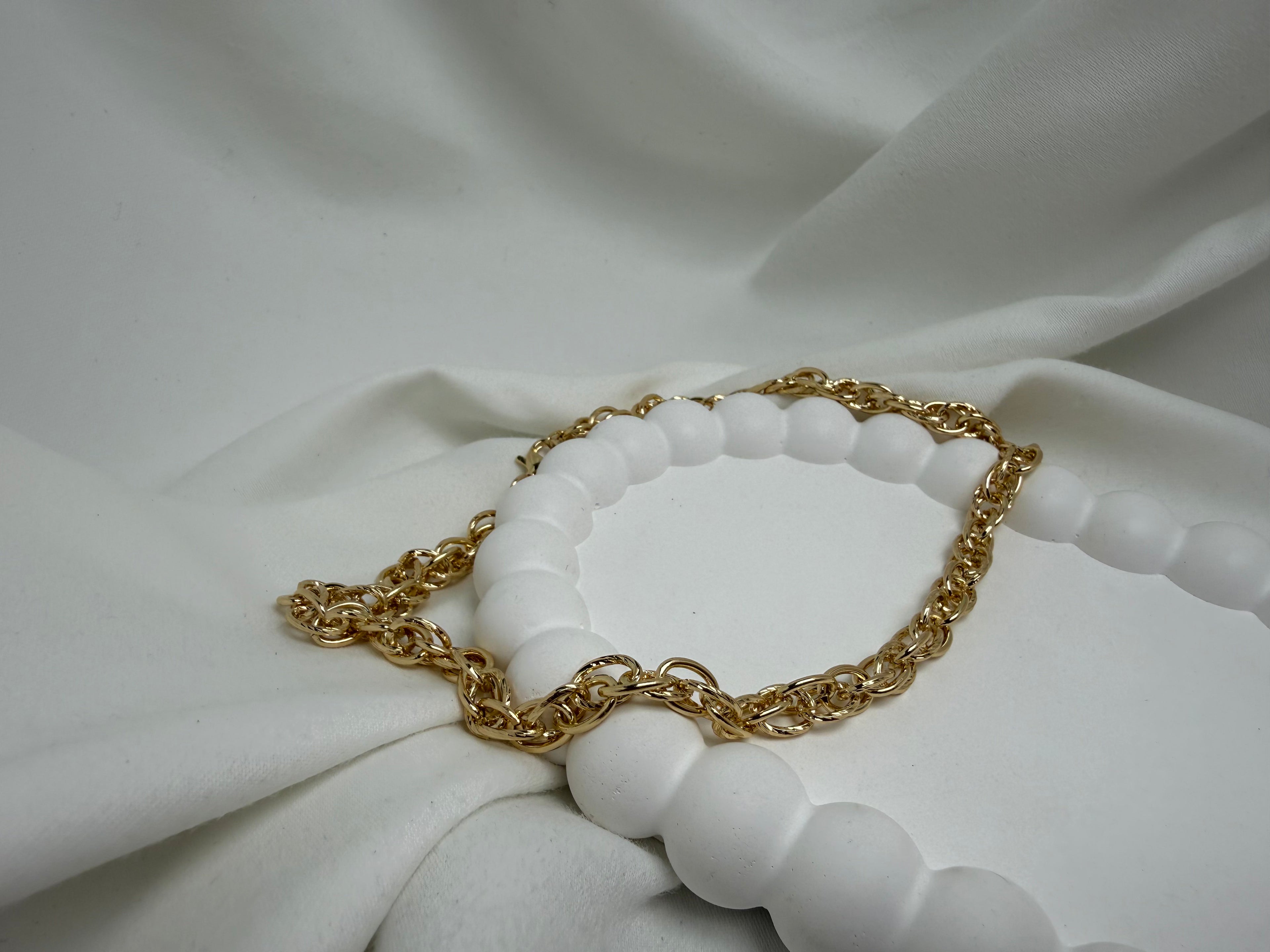 Kalın Üçlü Sıra Çelik Zincir Kolye