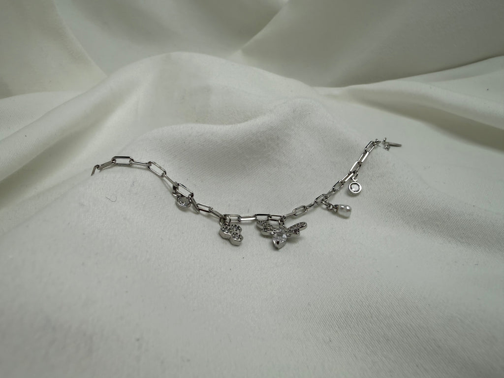 Arı Kovan Bal Charmlı Çelik Bileklik