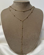 Çift Zincir Top Zincir Y Çelik Kolye