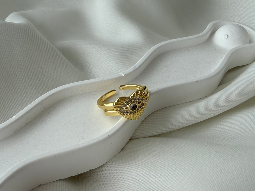 Kalp Simgeli İkili Ayarlanabilir Çelik Yüzük