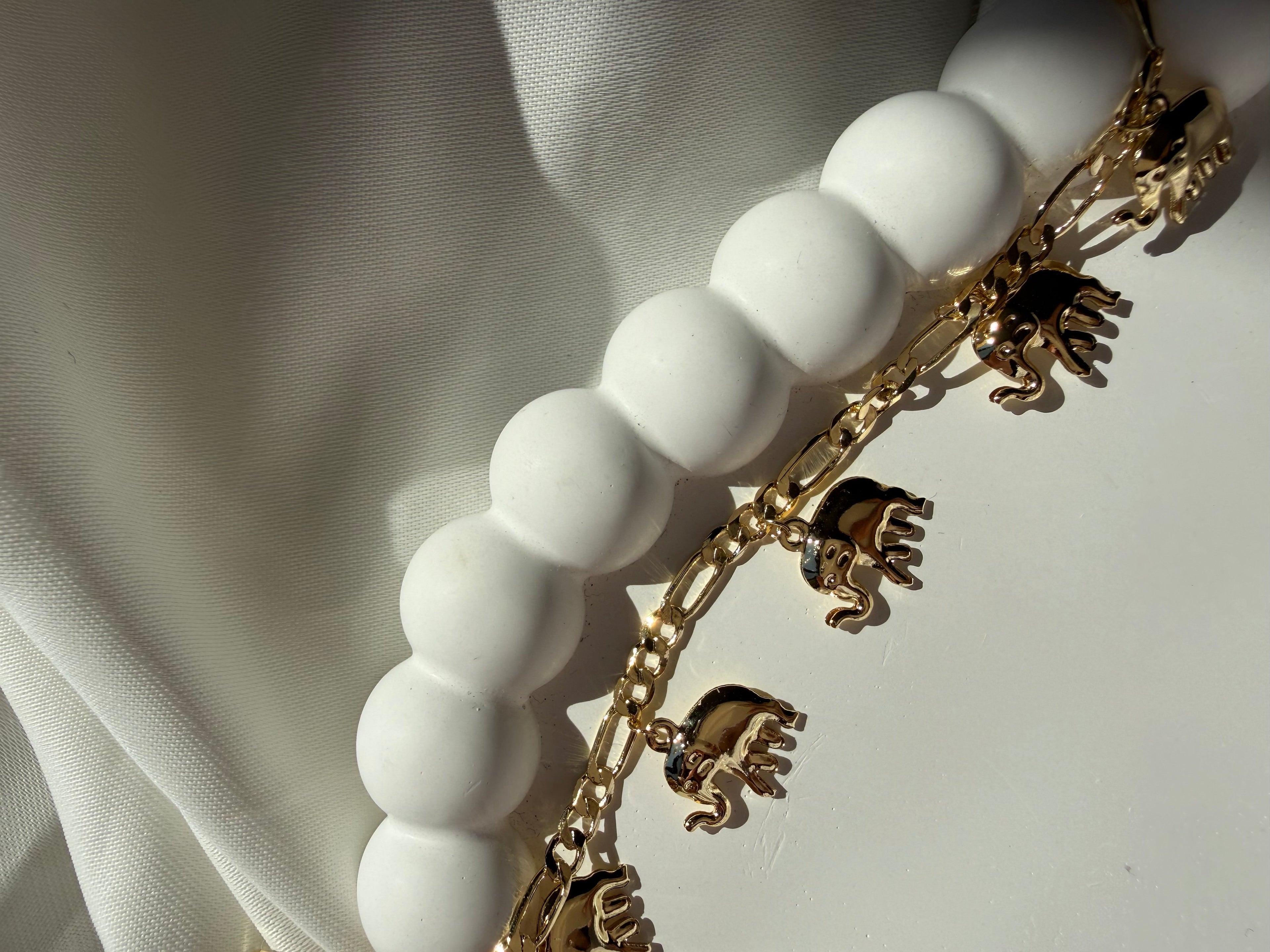 Fil Charmlı Çelik Zincir Bileklik