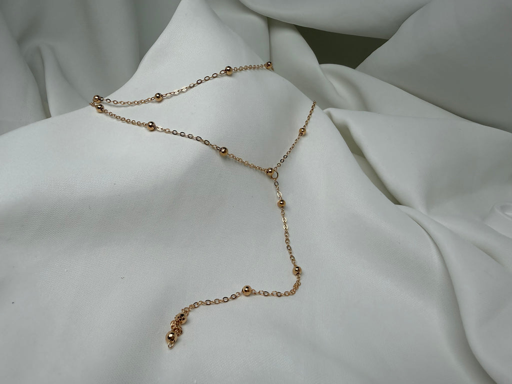 Çift Zincir Top Zincir Y Çelik Kolye