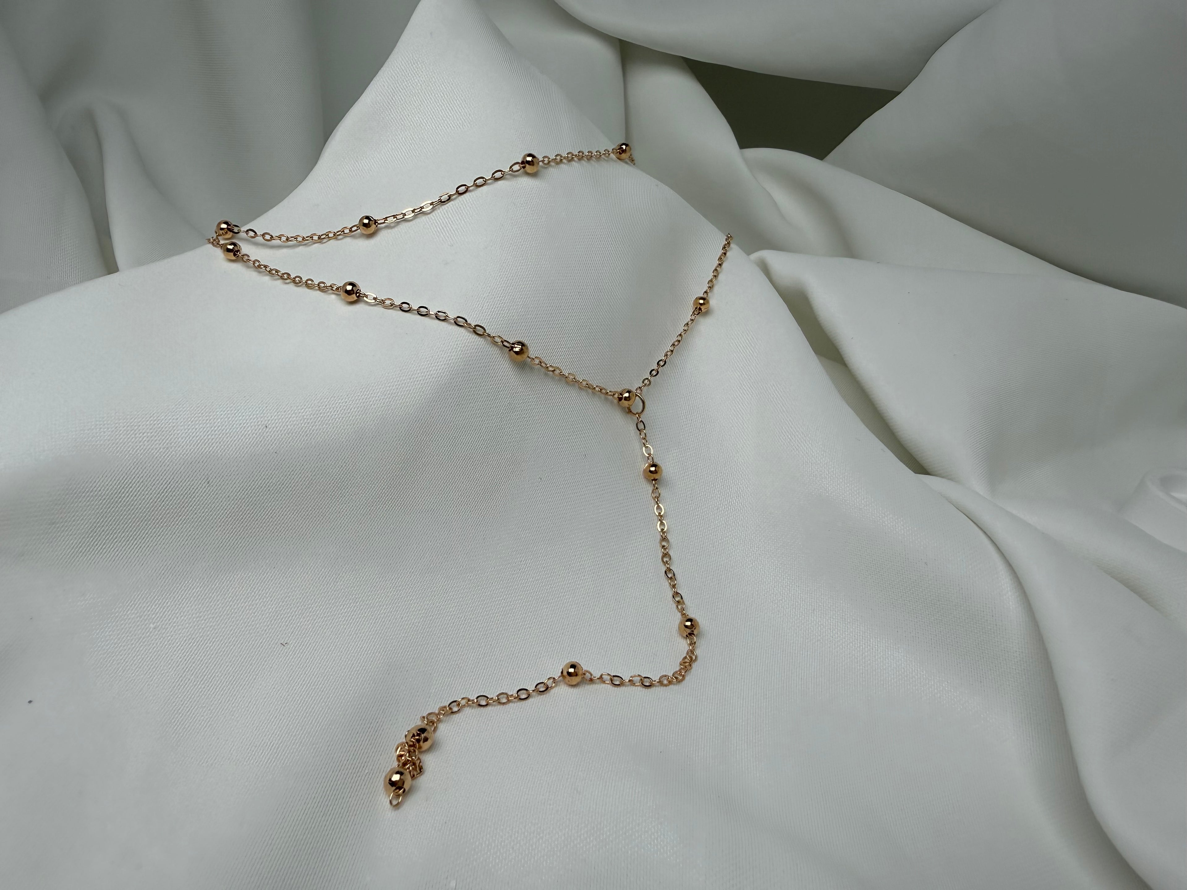 Çift Zincir Top Zincir Y Çelik Kolye