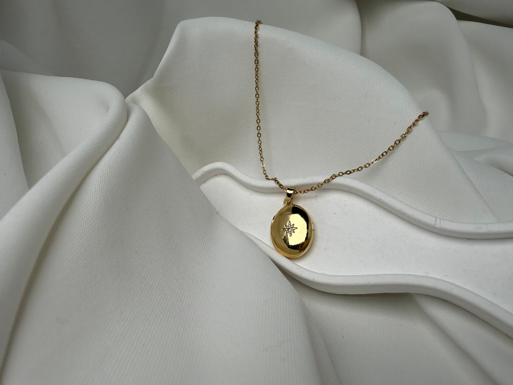 Taşlı Açılabilen Yuvarlak Uçlu Çelik Kolye