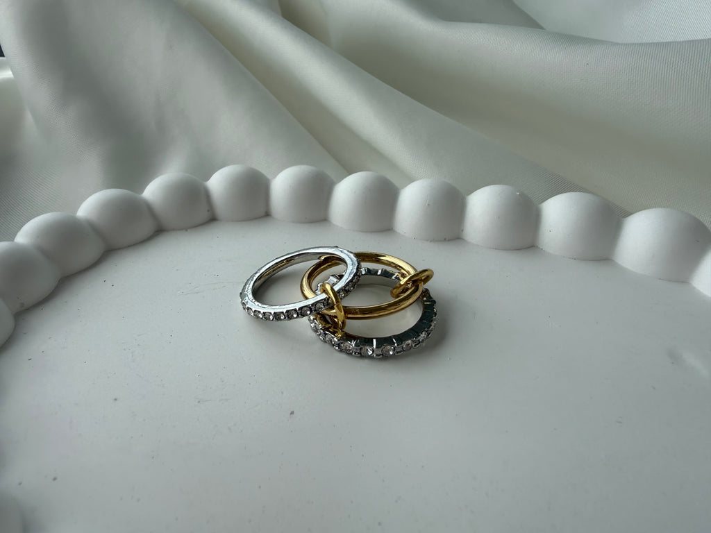 Çift Renkli Çoklu Bağlantılı Çelik Yüzük