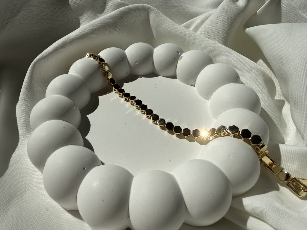 Altıgen Ezme Zincir Çelik Bileklik