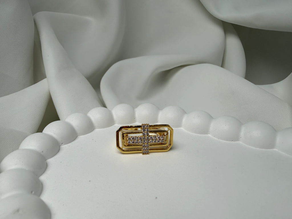 Dikdörtgen Şık Tasarım Çelik Yüzük