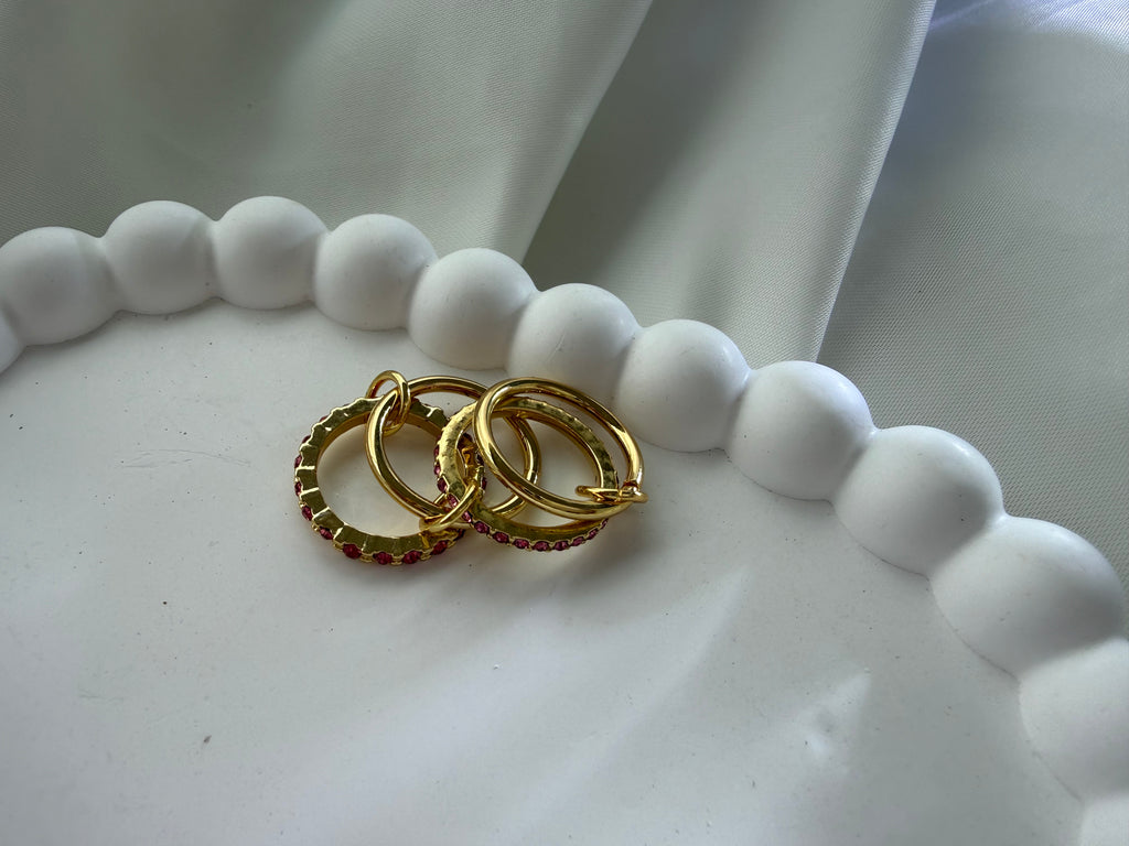 Çift Renkli Çoklu Bağlantılı Çelik Yüzük